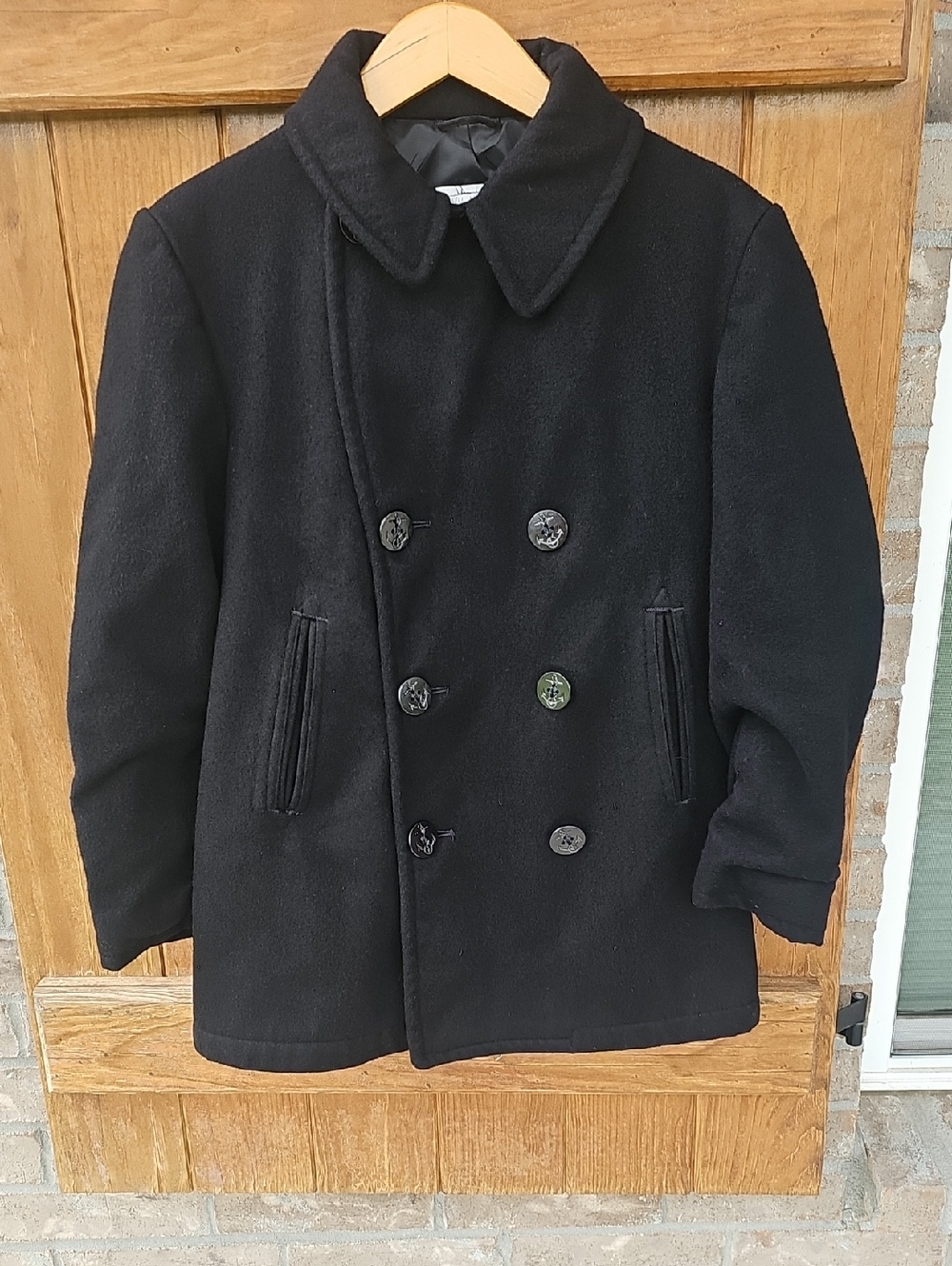 1987 Short Wool Navy Coat